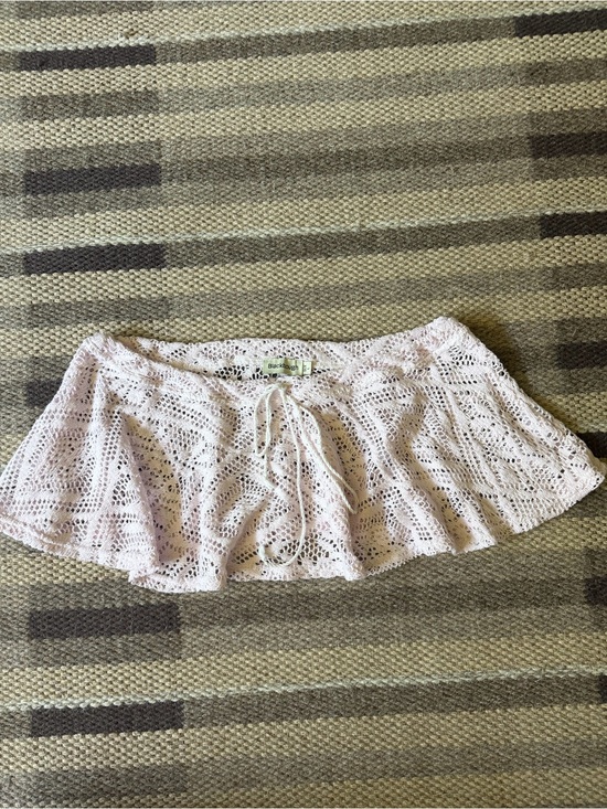 Blackbough Other - Blackbough Light Pink Mara Micro skirt Crochet Drawstring Cover-Up